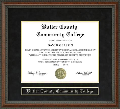 butler county community college certificates